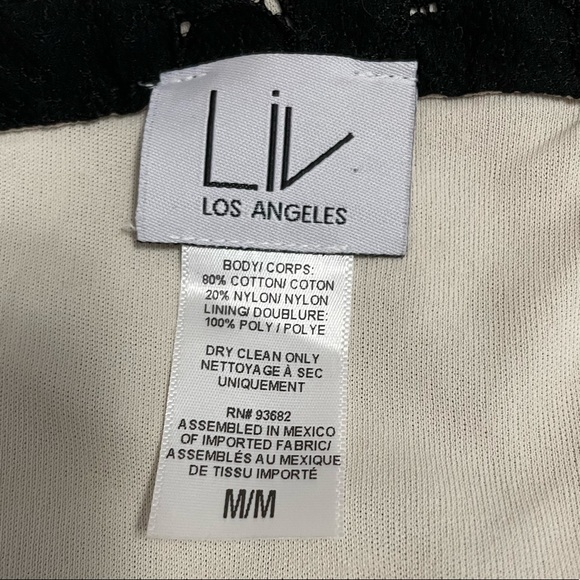 LIV black flower lace tank blouse with nude layer (size medium) - Picture 4 of 6